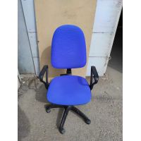 Кресло Престиж, ткань синяя, газлифт, до 100кг, бу